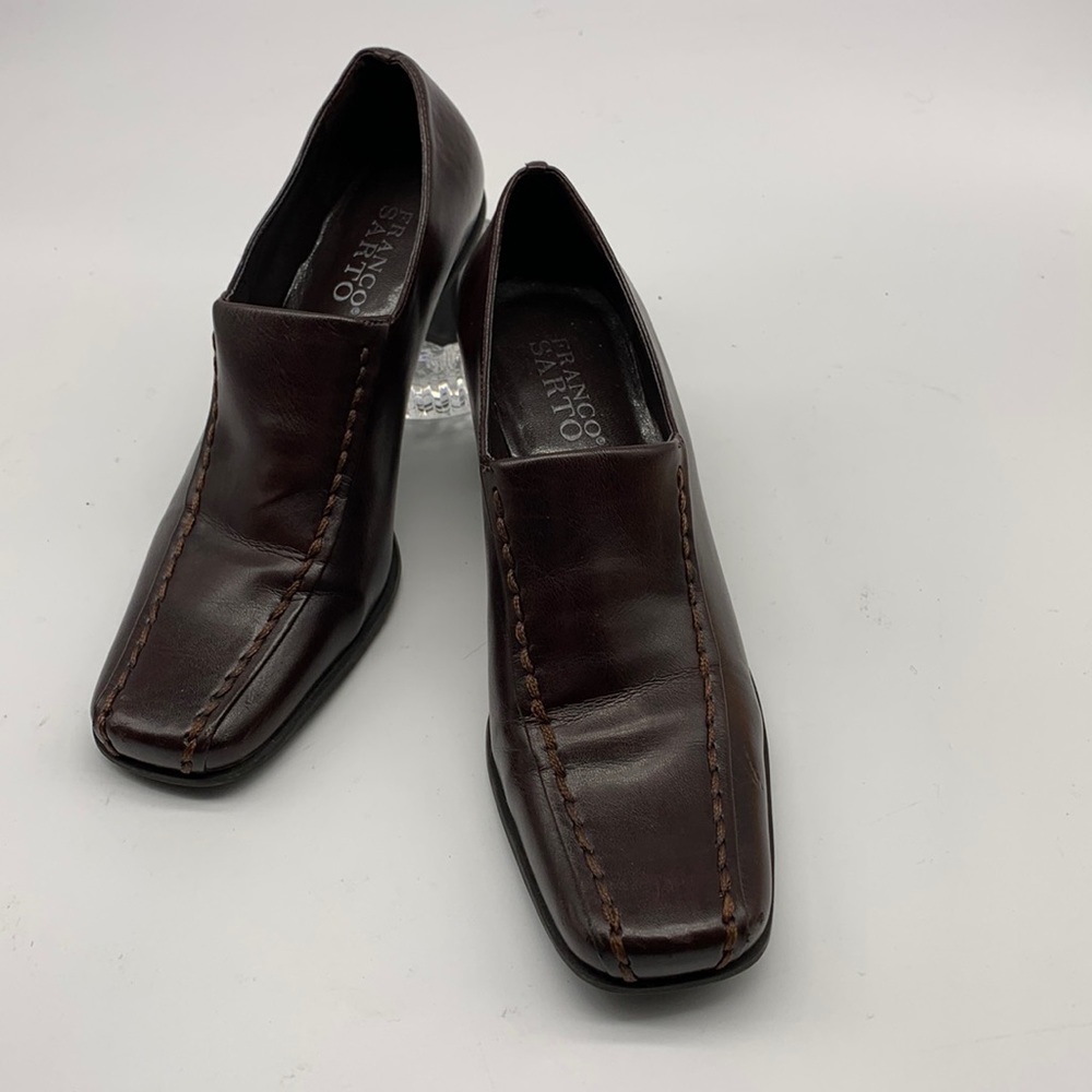 Franco Sarto Brown Leather Heels size 6M